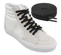 Endoto Cordones Elasticos para Vans Zapatillas, Repuesto Planos Elastic Cordon Laces (Negro, 46 pulgadas)