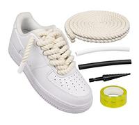 Endoto Cordones Gordos para Air Force 1, Cordón Cuerda Anchos Gruesa Grandes de Zapatos para AF1 Zapatillas, Big Rope Laces Torcidos de Algodón (Beige, Tamaño: 12.7MM)