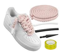 Endoto Cordones Gordos para Air Force 1, Cordón Cuerda Anchos Gruesa Grandes de Zapatos para AF1 Zapatillas, Big Rope Laces Torcidos de Algodón (Rosa, Tamaño: 12.7MM)