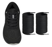 Endoto Cordones Ovalados para ASICS Zapatillas, Repuesto Cordón Laces para Running Sneaker (Negro,50 pulgadas)