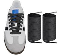 Endoto Cordones para Adidas Samba, Agujetas cordón de repuesto planos gruesos para zapatillas Shoelaces Laces (Negros, 60 pulgadas)