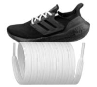 Endoto Cordones para Adidas Ultraboost Zapatillas, 7MM Repuesto Cordon Laces Planos para Running Sneaker (Blanco, 44 pulgadas)