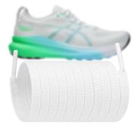 Endoto Cordones para ASICS GEL-KAYANO/NIMBUS/GT-2000/CUMULUS Zapatillas de Deporte, Repuesto Cordón Laces para Running Sneaker - Blanco, 55 pulgadas
