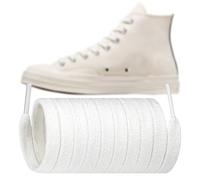 Endoto Cordones para Converse CDG Zapatillas, Repuesto Cordón Planos de 9MM Laces para Commes des Garcons Sneaker - Blanco, 50 pulgadas