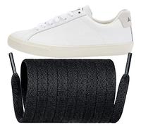 Endoto Cordones planos de repuesto para VEJA Esplar/Campo/V-10/V-12/V-15/Rio Branco/SDU/Urca/Minotaur/Venturi/Nova zapatillas(Color:Black,Size:56Inch)
