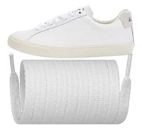Endoto Cordones planos de repuesto para VEJA Esplar/Campo/V-10/V-12/V-15/Rio Branco/SDU/Urca/Minotaur/Venturi/Nova zapatillas(Color:White,Size:50Inch)