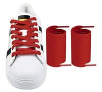 Endoto Cordones Planos para Adidas Superstars Grand Court Zapatillas, Repuesto Gruesos Cordon Laces (Rojo, 55 pulgadas)