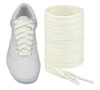 Endoto Cordones Planos para Vans Skool Zapatillas de Skate, 10MM Repuesto Cordon Laces - Crema, 58 pulgadas