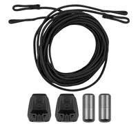 Endoto Kit de Cordones para Salomon Zapatillas, Repuesto Sin Atar Cordon Laces para Speedcross Zapatos (Negro, 56 pulgadas/142cm)