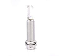 Endpin Jack para Guitarra, Cobre Mono End Pin Jack Socket 6306 para Guitarra Eléctrica Ukulele Pickup(Plata)
