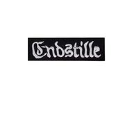 Endstille Silver Black Metal parche patch bordado con logotipo para planchar de hierro en apliques