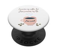 Endulzo mi café pero Jesús endulza mi vida cristiana PopSockets PopGrip Adhesivo