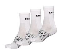 ENDURA CoolMax Race 3-P Ciclismo Calcetines para Hombre, White, S