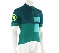 Endura FS260 Print S/S Caballeros Camiseta para ciclista M Turquesa