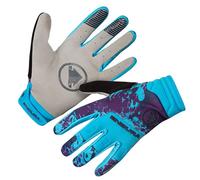 ENDURA | Guantes Largos Cortavientos SingleTrack Azul - Guantes invernales cortavientos MTB Tejido cortavientos softshell en el revés con protección en nudillos y con forro suave interno Tejido Terry
