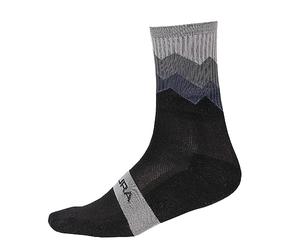 ENDURA Jagged Ciclismo Calcetines para Hombre, Black, S