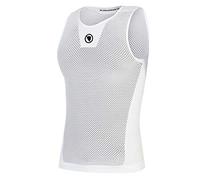 ENDURA Men's Fishnet Baselayer, White, S-M