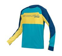 Maillot Ciclismo Endura MT500 Burner Lite L/S Azul Manga Larga Hombre