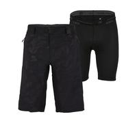 ENDURA Hummvee Short con Culote Interior para Hombre, Black Camo, M