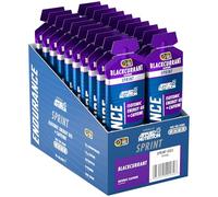 Endurance Energy Gel Sprint alto en carbohidratos Quick Energy on The Go con cafeína para deportes de rendimiento (paquete de 20 x 60 gramos) (grosella negra)