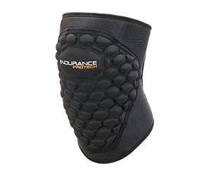 Endurance Protech Rodilleras, Unisex, Negro, Large