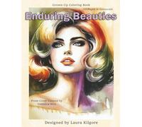 Enduring Beauties: 50-Page Coloring Book in Greyscale for Grown-ups. The theme for this book is woman portraits from different time eras from the 1900's to 1980's.
