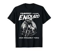 Enduro Duro Cerca DE Caminos IMPOSIBLES Motocicleta Motorsport Camiseta gráfica económica, Hombre, Negro, M