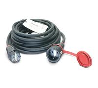 ENECEN 1022205 - Cable alargador (230 V/16 A, IP44, Goma, H07RN-F, 3 x 2,5 mm², con Goma Maciza, ST/KU BD, 5 m)