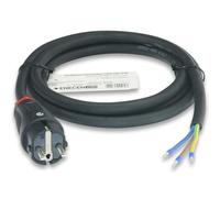ENECEN 1182202 - Cable de Conexión Eléctrica, Cable Alimentación con Enchufe (230 V/16 A, IP44, Goma, H07RN-F, 3 x 2,5 mm², con Conector de Goma Maciza/Extremo Libre, 2 m)