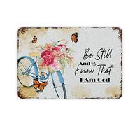 ENEDNATE Letrero de metal vintage con texto en inglés «Be Still And Know That I'm God» de aluminio de 18 x 12 pulgadas para cocina, bares, restaurantes, cafeterías, pubs, decoración de pared