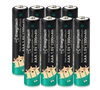 Enegitech Baterías de litio AAA, 1,5 V, triple A, desechables, para TV, control remoto, estación meteorológica, sensor, termómetro, higrómetro, cámara, timbre, no recargable (AAA 8 unidades)