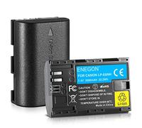 ENEGON 2 baterías Recargables de Iones de Litio LP-E6NH para EOS R, R5, R6, 5D Mark II, DS Mark III, 5D Mark IV, 5DS, 5DS R, 6D, 7D, 7D Mark II, 7D Mark III Cámaras Digitales 80D, 70D, 60D