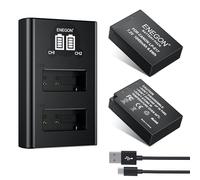 ENEGON 2 X LP-E17 1040mAh baterías (sin falsificación de capacidad) + cargador LCD de doble ranura con doble entrada, compatible con Canon EOS R10/R8/RP/R50/R100/M3/M5/M6/200D/250D/750D/760D/800D/850D