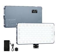 ENEGON 4000mAh Recargable Luz de Vídeo LED Bicolor Montable con Mini Panel para Cámaras DSLR Profesionales | Iluminación de Vídeo Foto | Se Adapta a iPhone, Sony, Canon, Nikon, Fuji, Panasonic y más