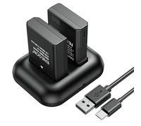 ENEGON Batería de Repuesto (Paquete de 2) y Kit de Cargador rápido para Nikon EN-EL14/EN_EL14a y DSLR D3100, D3200, D3300, D3400, D3500, D5100, D5200, D5300, D5500, D5600