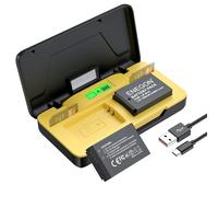 ENEGON batería LP - E12 20w El Kit de Cargador rápido de Almacenamiento de Doble batería(1200mah) es para Canon EOS M50 Mark II, M50, EOS M10, M100, M200, Rebel SL1, 100D, Kiss X7, PowerShot SX70 HS
