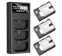 ENEGON Batería LP-E6 (3×3000mAh) Incluye Cargador de 3 Ranuras con Pantalla LCD Compatible Canon EOS 5D, EOS 5D Mark II,EOS 6D, 7D, 60D, 70D, 80D, 90D, XC10, XC15 Cámaras