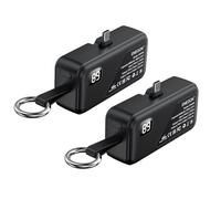 ENEGON Cargador portátil ultracompacto de 5000 mAh, carga rápida de 22,5 W, USB-C Power Bank para iPhone 17/16/15/14/13/Samsung, paquete de batería plegable (negro)