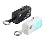 ENEGON Cargador portátil ultracompacto de 5000 mAh, carga rápida de 22,5 W, USB-C Power Bank para iPhone 17/16/15/14/13/Samsung, paquete de batería plegable (blanco)