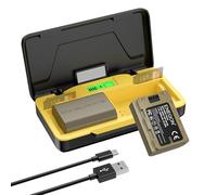 ENEGON Cargador Rápido de 20W para NP-FZ100 con Doble Compartimento y 2 Baterías(2X 3000mAh) Compatible con Sony A7 IV /A7III / A7R IV / A7R V / A9 / A9R / A6700 / A6600 / FX3 / FX30 - Pantalla LCD