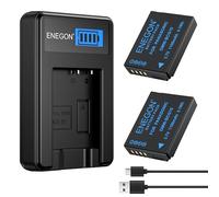 ENEGON DMW-BCG10 - Lote de 2 Baterías de 1100mAh con Cargador y Cable USB-C para Panasonic Lumix DMC-ZS1, ZS3, ZS5, ZS6, ZS7, ZS8, ZS10, TZ7, TZ10, TZ19, TZ20, TZ30, ZR1, ZR3