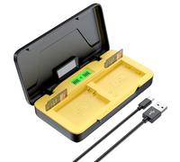 ENEGON EN-EL14 20W Cargador Rápido Dual para Almacenamiento de Batería, Compatible con Nikon D3100, D3200, D3300, D3400, D3500, D5100, D5200, D5300, D5500, D5600, Coolpix P7000, P7100,DF, Pantalla LCD