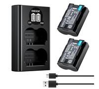 ENEGON Kit Batería + Cargador NP-W235 - Doble Ranura de Carga para X-T5, X-T4, GFX100 II, GFX100S II, GFX 100S, GFX 50S II, GFX100RF, VG-XT4, X-H2S, X-H2 y X-S20 (2 baterías de 2600 mAh)