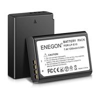 ENEGON LP-E10 Batería de 1200 mAh (2 Unidades) para Canon LP-E10 y Canon EOS Rebel T3, T5, T6, T7, T100, Kiss X2, Kiss X50, Kiss X70, X80, X90 EOS 1100D, EOS 1200D, EOS 1300D 1500D 2000D 3000D 4000D