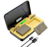 ENEGON LP-E17 Juego de Cargador rápido de Memoria de Doble batería (2 x 1500 mAh) de 20 W Compatible con Canon EOS R10, R8, RP, R50, R100, M5, M6, 200D, 250D, 77D, 750D, 760D und Mehr, Pantalla LCD