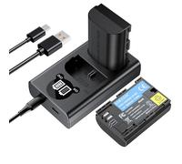 ENEGON LP-E6 Batería de Repuesto (Paquete de 2) y Smart LED Cargador Dual USB para Canon LP-E6, LP-E6N y Canon EOS 5D Mark II/III/IV, 5DS, 5DS R, 6D, 7D, 7D Mark II, 60D, 70D y más