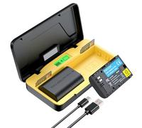 ENEGON LP-E6/LP-E6N - Cargador rápido de Almacenamiento Doble (2 x 2000 mAh) Compatible con Canon EOS 5D, EOS 5D Mark II,EOS 6D, 7D, 60D, 70D, 80D, 90D, XC10, XC15, Pantalla LCD