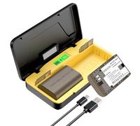 ENEGON LP-E6/LP-E6N - Cargador rápido de Almacenamiento Doble (2 x 3000 mAh) Compatible con Canon EOS 5D, EOS 5D Mark II,EOS 6D, 7D, 60D, 70D, 80D, 90D, XC10, XC15, Pantalla LCD