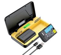 ENEGON LP-E6NH - Cargador de batería Dual (2 x 3000 mAh) Compatible con Canon EOS 5D, 6D,7D, 60D, 70D, 80D, 90D, XC10, XC15, R, R5, R6, R7, Pantalla LCD