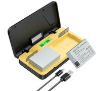 ENEGON LP-E8 Pack Doble de Batería (1800 mAh) con Cargador Rápido 20W y Estuche - Compatible con Canon EOS Rebel T2i/T3i/T4i/T5i, EOS 550D/600D/650D/700D, Kiss X4/X5/X6i/X7i